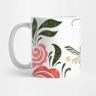 VINTAGE FOLK FLOWERS Mug